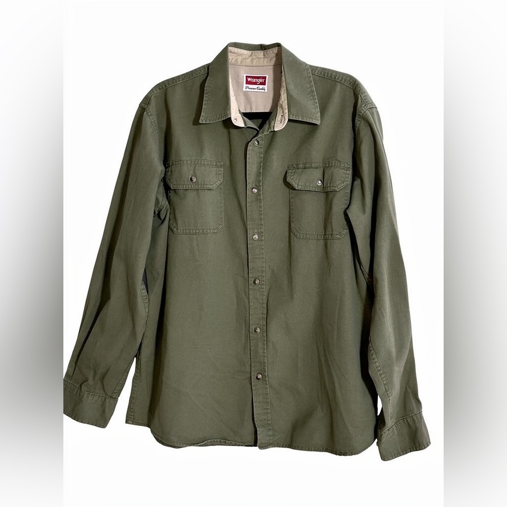 Wrangler Khaki Button-Up Shirt